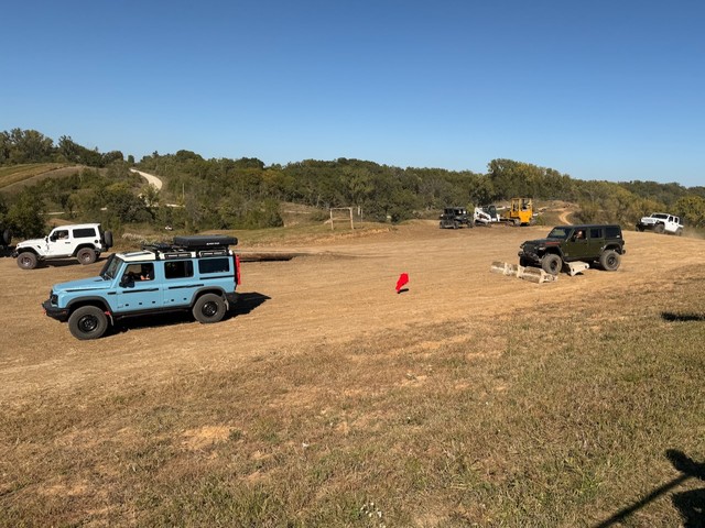 Cullen helping this high centered Jeep