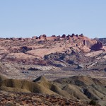 A far away view of delicate arch